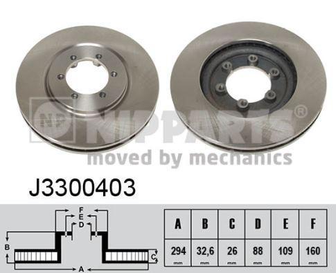 NIPPARTS Диск тормозной SSANG YONG REXTON 02- передний вент. (4144108030, J3300403)