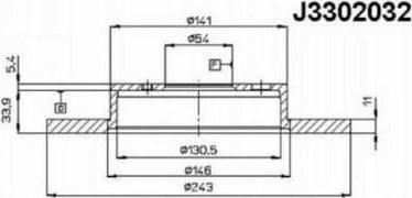 NIPParts J3302032 тормозной диск на TOYOTA TERCEL (AL2_)