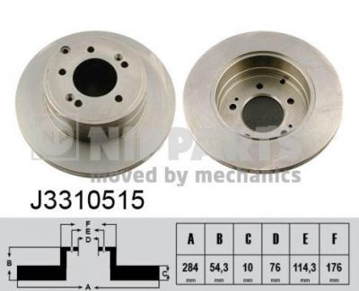 NIPPARTS ТОРМОЗНОЙ ДИСК ЗАДНИЙ (58411-3K100, J3310515)