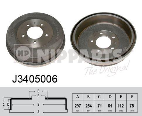 NIPParts J3405006 тормозной барабан на MITSUBISHI L 300 фургон (P0_W, P1_W, P0_V, P1_V, P_2V, P2_W)