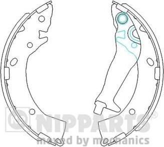 NIPParts J3500524 комплект тормозных колодок на HYUNDAI GETZ (TB)