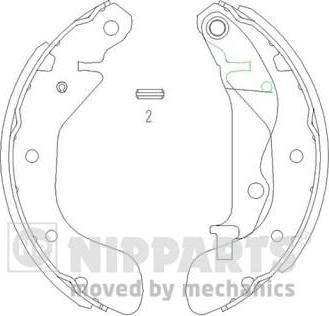 NIPParts J3500907 комплект тормозных колодок на CHEVROLET AVEO седан (T200)