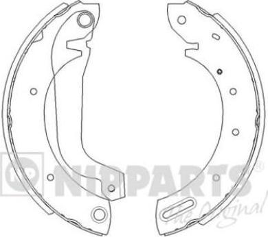 NIPParts J3501044 комплект тормозных колодок на NISSAN VANETTE CARGO фургон (HC 23)