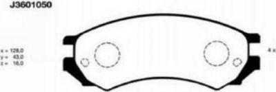 NIPPARTS Колодки тормозные NISSAN PRIMERA P10 90-96 передние (41060-72J25, J3601050)