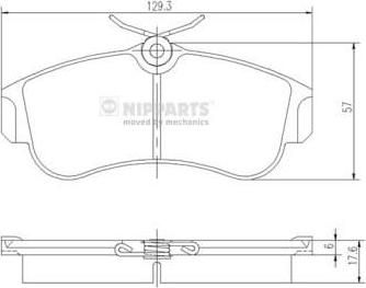 NIPPARTS Колодки диск. Almera II (N16) 1,5/1,8 00-, Primera 1,6/2,0 16V 95-02 410602F025 (410604M526, J3601051)