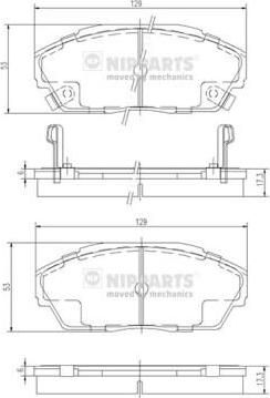 NIPParts J3604026 комплект тормозных колодок, дисковый тормоз на HONDA ACCORD III (CA)