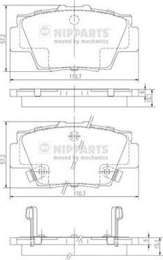 NIPParts J3614010 комплект тормозных колодок, дисковый тормоз на HONDA NSX купе (NA)
