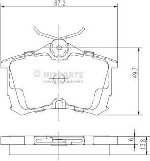 NIPPARTS Колодки тормозные HONDA ACCORD 2.0/2.2/2.4 98> задние (43022SEAE10, J3614015)