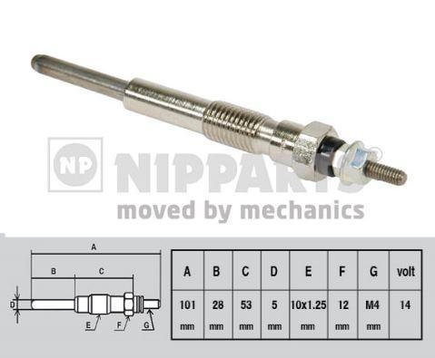 NIPParts J5712005 свеча накаливания на TOYOTA LAND CRUISER (_J6_)
