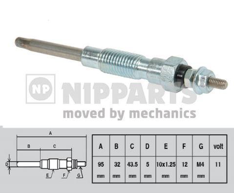 NIPParts J5712008 свеча накаливания на TOYOTA HILUX II пикап (LN8_, RN5_, LN6_, YN6_, YN5_, LN5_, RN6_)