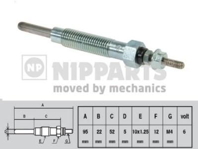 NIPParts J5715007 свеча накаливания на MITSUBISHI L 300 автобус (P0_W, P1_W, P2_W)