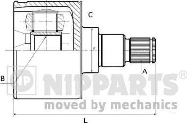 NIPParts N2838001 шарнирный комплект, приводной вал на SUZUKI BALENO (EG)