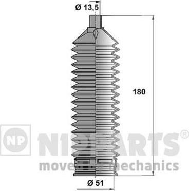 NIPParts N2840509 комплект пылника, рулевое управление на HYUNDAI GENESIS купе