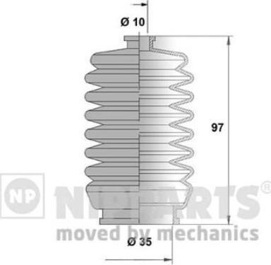 NIPParts N2846012 комплект пылника, рулевое управление на DAIHATSU HIJET автобус (S85)