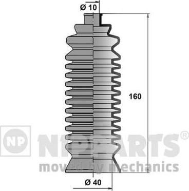NIPParts N2847011 комплект пылника, рулевое управление на ISUZU CAMPO (KB)
