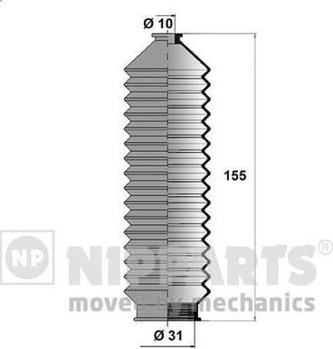NIPParts N2851011 комплект пылника, рулевое управление на NISSAN SUNNY II (N13)