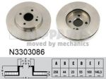 NIPPARTS Диск тормозной передний Mazda 2 07-> (258x23mm) (DF71-33-251, N3303086)