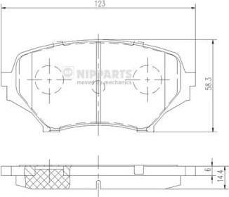 NIPParts N3603068 комплект тормозных колодок, дисковый тормоз на MAZDA MX-5 III (NC)