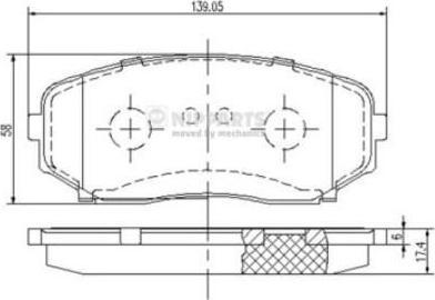 NIPPARTS Колодки тормозные MAZDA CX-7/CX-9 07- передние (EHY23328Z, N3603070)