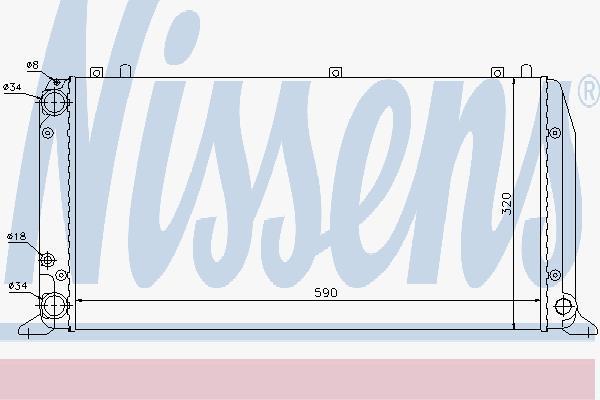 NISSENS Радиатор VAG A80 1.6-2.0 86-94 (893121253A, 604361)