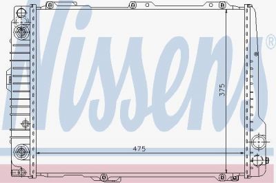 Nissens 60443 радиатор, охлаждение двигателя на AUDI 80 (8C, B4)