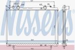 NISSENS Радиатор охлаждения двигателя FIAT BRAVA (95-) 1.4 i 12V (46404163, 61672A)