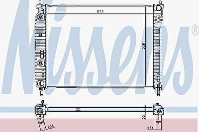 NISSENS Радиатор OPEL ANTARA / CHEVROLET CAPTIVA 2.4/3.0/3.2 A/T 06- (96629057, 61688)