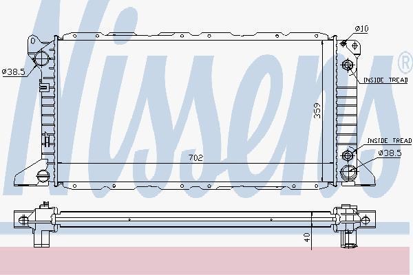 Nissens 62058A радиатор, охлаждение двигателя на FORD TRANSIT c бортовой платформой/ходовая часть (E_ _)
