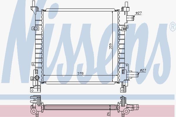 Nissens 620831 радиатор, охлаждение двигателя на FORD KA (RB_)