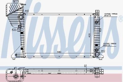 Nissens 62597A Радиатор MB SPRINTER 2.2D-2.7D 00-07