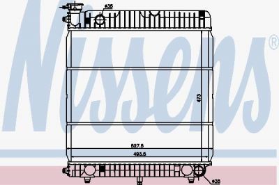 NISSENS Радиатор двигателя MB W601 2.4D/2.9D/3.0D 82-91 (62635)