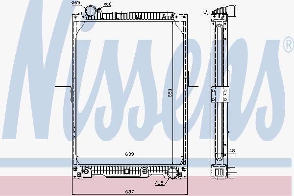 Nissens 62657A радиатор, охлаждение двигателя на MERCEDES-BENZ SK