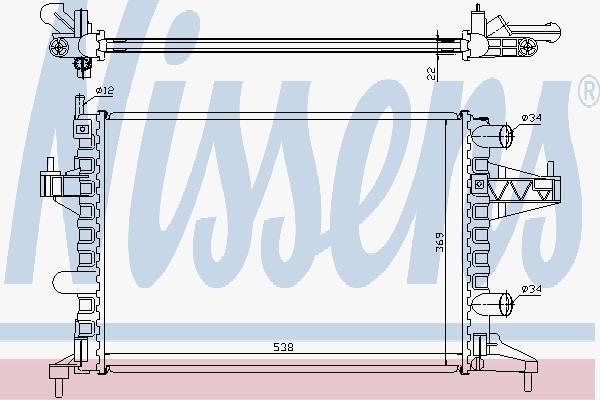 Nissens 63007A радиатор, охлаждение двигателя на OPEL CORSA C фургон (F08, W5L)