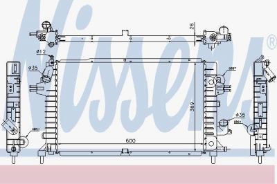 Nissens 63112A радиатор, охлаждение двигателя на OPEL ASTRA H GTC (L08)