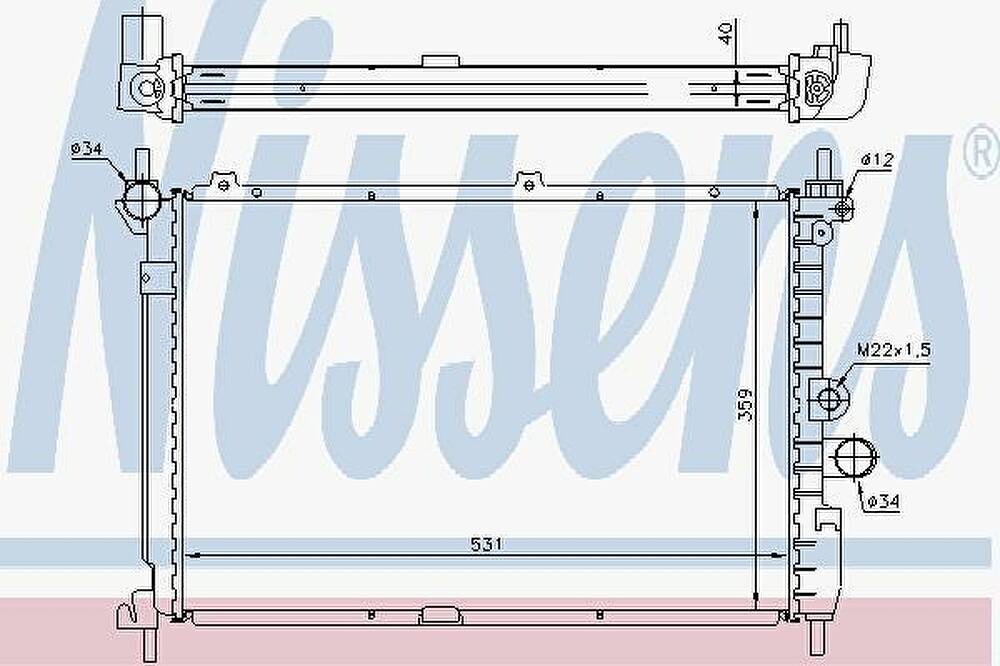 Nissens 63278A радиатор, охлаждение двигателя на OPEL ASTRA F универсал (51_, 52_)