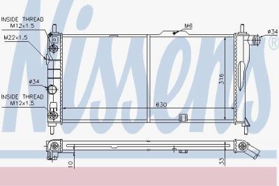 Nissens 63281 радиатор, охлаждение двигателя на OPEL KADETT E кабрио (43B_)