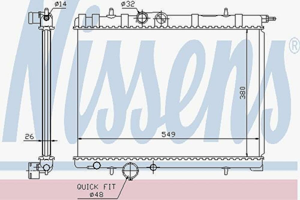 NISSENS 63697 Радиатор охлаждения двигателя (63697)