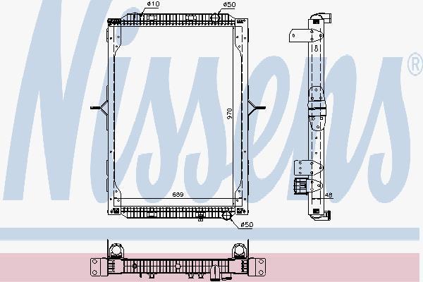 Nissens 63786 радиатор, охлаждение двигателя на RENAULT TRUCKS Kerax