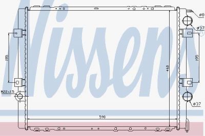NISSENS радиатор 588x460x34 RVI MASCOTT 110/130 2.8 TD 99- (63859)