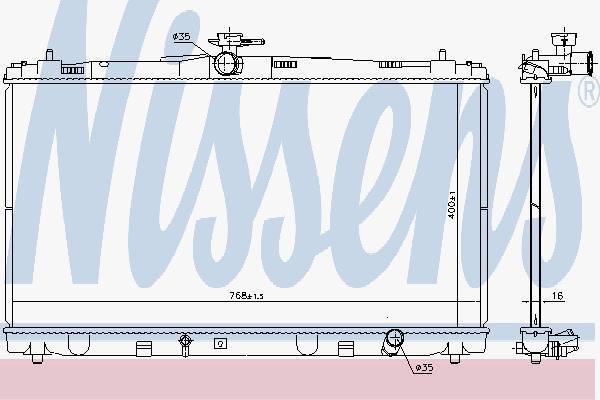 Nissens 646935 радиатор, охлаждение двигателя на LEXUS ES (AVV6_, GSV6_, ASV6_)