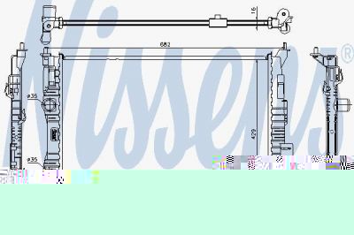 NISSENS Радиатор охлаждения двигателя NISSAN QASHQAI (07-) 1.6 16V (21400JD000, 67364)