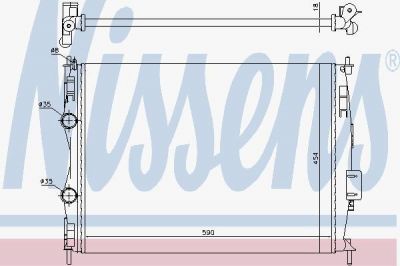 Nissens 67368 Радиатор NISSAN QASHQAI/QASHQAI +2 1.6 M/T 07-