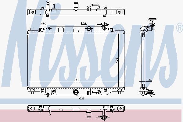Nissens 68533 радиатор, охлаждение двигателя на MAZDA CX-5 (KE, GH)