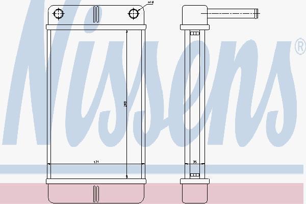 Nissens 71443 теплообменник, отопление салона на PEUGEOT BOXER автобус (230P)