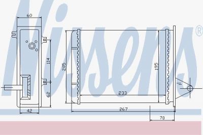 Nissens 71448 теплообменник, отопление салона на FIAT PALIO Weekend (178DX)