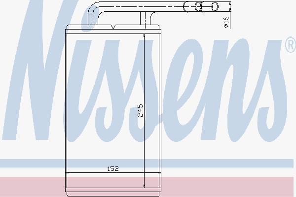 NISSENS Радиатор отопителя салона FORD TRANSIT V 94- (95VW18476AB, 71740)