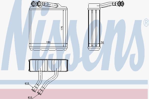 NISSENS Радиатор отопителя TOYOTA CARINA E 92- (8710720650, 73464)