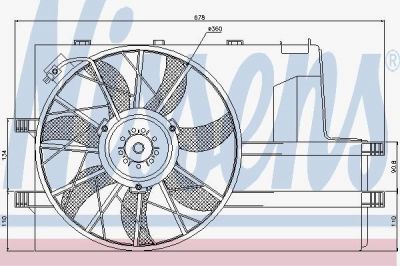 Nissens 85078 вентилятор, охлаждение двигателя на MERCEDES-BENZ A-CLASS (W168)