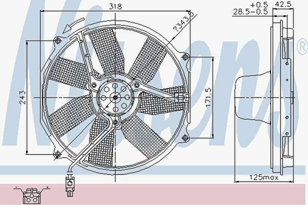Nissens 85151 Вентилятор радиатора MB W140 2.8-6.0 91-99