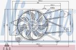 NISSENS Вентилятор радиатора основного FORD Mondeo III 1.8/2.0L 00-07 (85482)